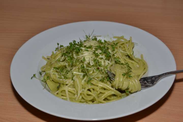 Kresse Pesto Nudeln