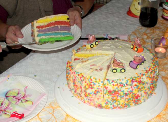 Regenbogen Kuchen